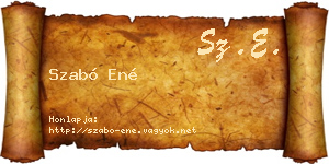 Szabó Ené névjegykártya